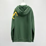 Loewe Relaxed Fit Hoodie in Cotton Green  - 6
