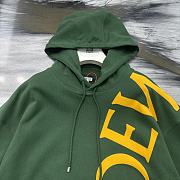 Loewe Relaxed Fit Hoodie in Cotton Green  - 4