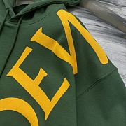 Loewe Relaxed Fit Hoodie in Cotton Green  - 3