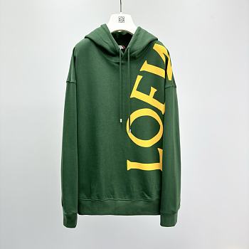 Loewe Relaxed Fit Hoodie in Cotton Green 