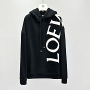 Loewe Relaxed Fit Hoodie in Cotton Black - 1