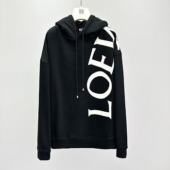 Loewe Relaxed Fit Hoodie in Cotton Black