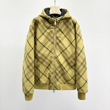 Burberry Reversible Ekd Check Puffer Jacket in Yellow