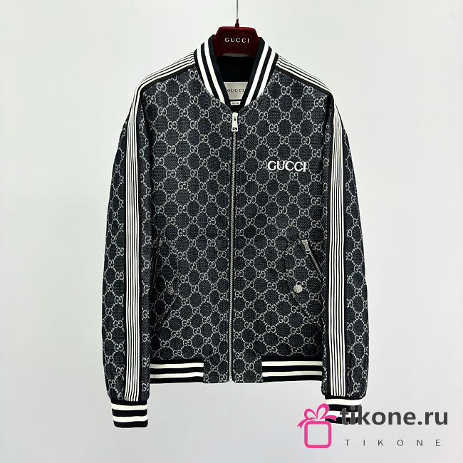 Gucci GG Jacquard Cotton Jacket Denim - 1