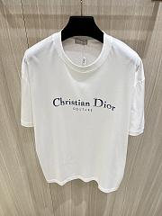 Dior T-Shirt Classic Letter Logo Vintage-Washed Print Black/ White - 3