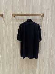 Dior T-Shirt Classic Letter Logo Vintage-Washed Print Black/ White - 2