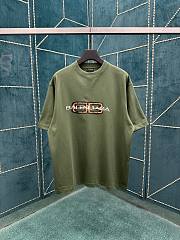 Balenciaga T-Shirt BB Icon Stencil Jersey Knit High-end Version in Green  - 1