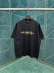 Balenciaga T-Shirt BB Icon Stencil Jersey Knit High-end Version in Black - 1