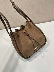 Prada Darling Suede Mini Bucket Bag Brown 1BE087 - 22x21x10.5cm - 5