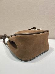 Prada Darling Suede Mini Bucket Bag Brown 1BE087 - 22x21x10.5cm - 4