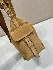Prada Explore Suede Bag Brown 1BC264 - 32x22x11.5cm - 6