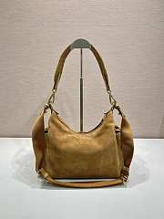 Prada Explore Suede Bag Brown 1BC264 - 32x22x11.5cm - 4