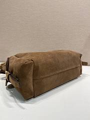 Prada Explore Suede Bag Dark Brown 1BC264 - 32x22x11.5cm - 3