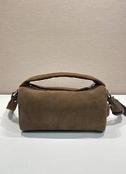 Prada Nappa Suede Shoulder Bag 2VH188 Brown - 24x11x11cm - 4
