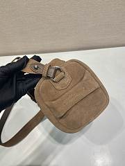Prada Nappa Suede Shoulder Bag 2VH188 Brown - 24x11x11cm - 3