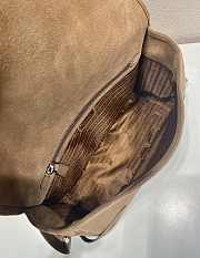 Prada Suede Shoulder Bag Brown 2VD073 - 30x20x11cm - 5