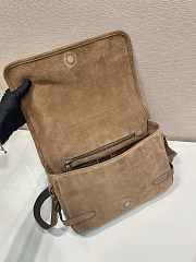 Prada Suede Shoulder Bag Brown 2VD073 - 30x20x11cm - 3