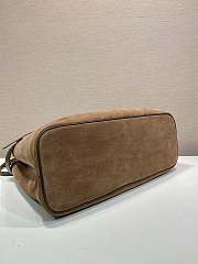 Prada Large Buckle Suede Bag With Belt Brown 1BG126 - 37.5x27.5x14cm - 4