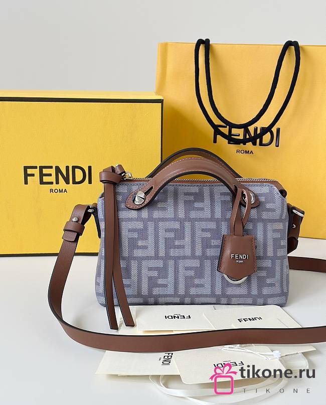 By The Way Soft Mini Blue Denim Effect FF Jacquard Mini Bag - 20x9x12cm - 1