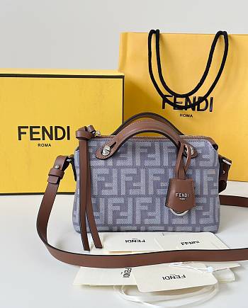 By The Way Soft Mini Blue Denim Effect FF Jacquard Mini Bag - 20x9x12cm