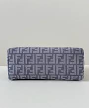 By The Way Soft Medium Blue Denim Effect FF Jacquard Mini Bag - 29x13x17cm - 4