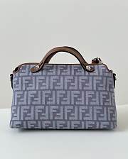 By The Way Soft Medium Blue Denim Effect FF Jacquard Mini Bag - 29x13x17cm - 5