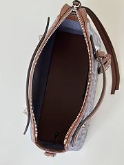 By The Way Soft Medium Blue Denim Effect FF Jacquard Mini Bag - 29x13x17cm - 3