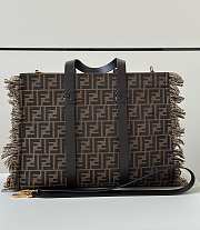 Fendi Summer Tote Fabric Brown - 37x29x16cm - 2