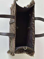 Fendi Summer Tote Fabric Brown - 37x29x16cm - 5