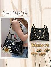 Chanel Hobo Bag Shiny Lambskin & Gold Tone Metal Black - 24x26x9.5cm - 1