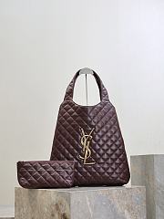 YSL Icare in Quilted Nappa Burgundy - 37–55x43x5cm - 6