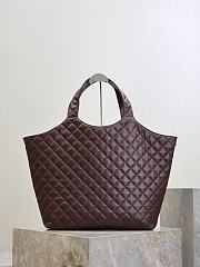 YSL Icare in Quilted Nappa Burgundy - 37–55x43x5cm - 3