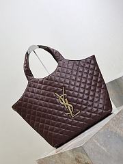YSL Icare in Quilted Nappa Burgundy - 37–55x43x5cm - 2