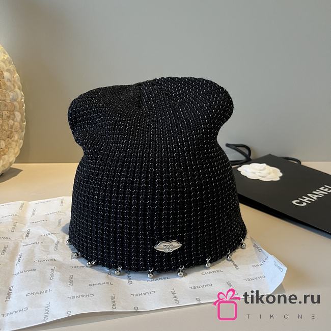 Chanel Beanie Hat Black - 1