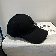 Chanel Logo Baseball Cap Black - 5