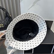 Chanel Polka Dot Logo Bucket Hat White - 2