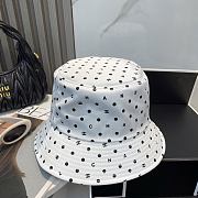 Chanel Polka Dot Logo Bucket Hat White - 4