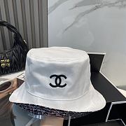 Chanel Reversible Logo Bucket Hat White - 3