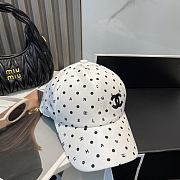 Chanel Polka Dot Logo Baseball Cap White - 3