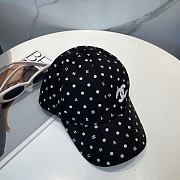 Chanel Polka Dot Logo Baseball Cap Black - 5