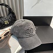 Chanel Denim Logo Baseball Cap Gray - 2