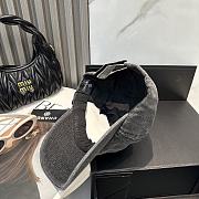 Chanel Denim Logo Baseball Cap Gray - 4