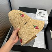 Gucci Strawberry Raffia Bucket Hat - 6