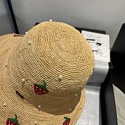 Gucci Strawberry Raffia Bucket Hat - 4