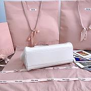 Miumiu White Leather Top-handle Bag 5BB182 - 28x15x13cm - 6