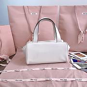 Miumiu White Leather Top-handle Bag 5BB182 - 28x15x13cm - 4