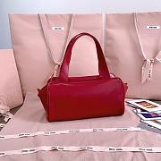 Miumiu Red Leather Top-handle Bag 5BB182 - 28x15x13cm - 5