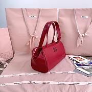 Miumiu Red Leather Top-handle Bag 5BB182 - 28x15x13cm - 3