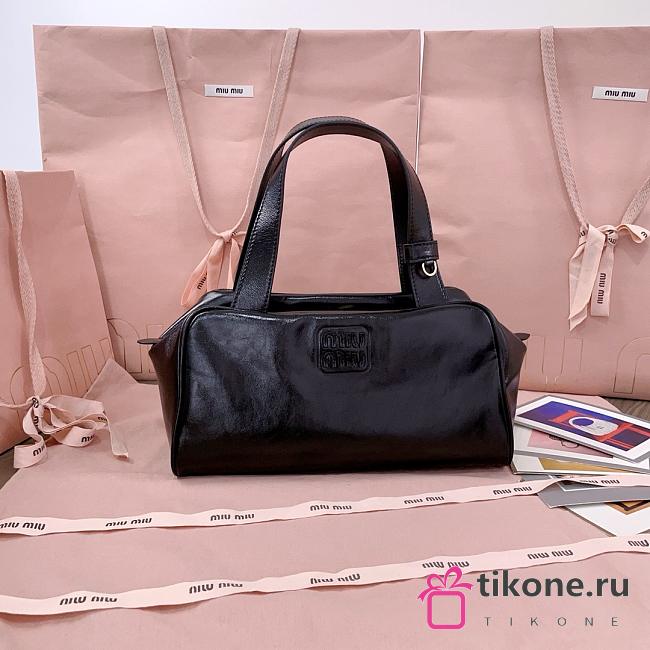 Miumiu Black Leather Top-handle Bag 5BB182 - 28x15x13cm - 1