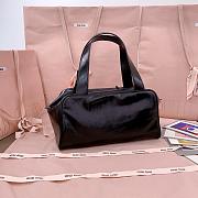 Miumiu Black Leather Top-handle Bag 5BB182 - 28x15x13cm - 2